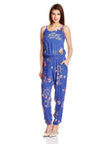 Awesome Navy Blue Printed Jumpsuits