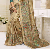 Khadi Silk Designer Sarees With Printed Work S023