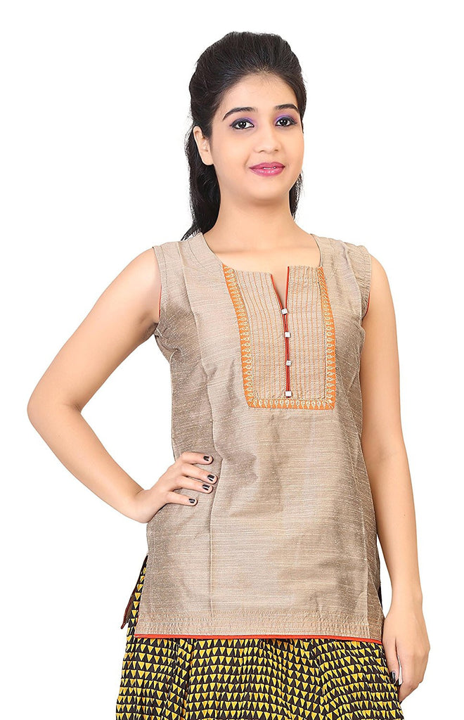Buy Online Blue Cotton Short Top for Women & Girls at Best Prices in Biba  India-LINENPR15994AW20BLU