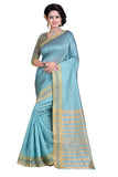 Beautiful Cotton Sari With Golden Lines Border S003