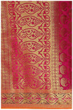 Designer Blue Color Banarasi Silk Saree With Golden Printed Work S040