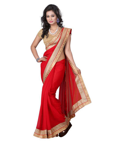 fs-10-festival-special-sarees-bridal-red-saree-with-golden-border-and-tiny-stone-design-for-women