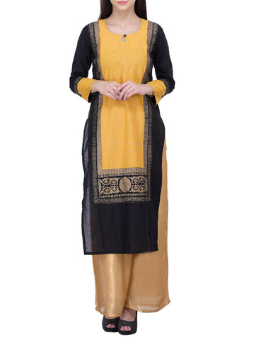 Designer Long kurti Kurtas For Women Black Cotton Kurti