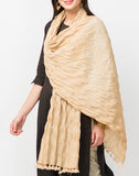 Buy Dupattas Online Plain Beige Cotton Dupatta Crinkle Dupatta