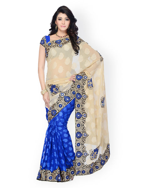 fs-5-half-&-half-style-festival-sarees-embroidered-lace-border-with-ethnic-print-jacquard-sarees