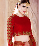 Deep Red Designer Lehenga Wedding Wear Red Lehenga Choli