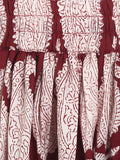 Designer Printed Long Kurta with Skirt Set Black & Maroon Printed Straight Long Kurta with Skirt