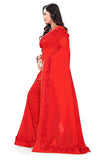 Designer Red Color Saree