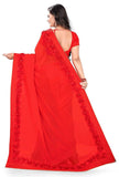 Designer Red Color Saree