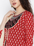 Designer Black & Beige Embroidered Two In One Palazzo Kameez Dupatta Online