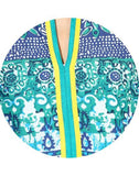 Stylish Floral Printed Blue Kurti For Women