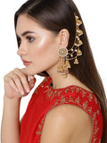 Traditional Fancy Party Wear Jhumki Earrings - Jhumka Earring Chain Jewellery Set