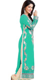 Kurti With Plazo Cyan Color Gerogette Palazzo Suits Semi Stitched Palazzo Kameez Dupatta Online