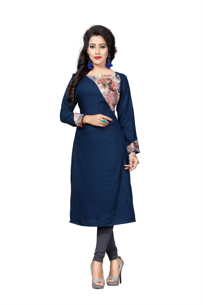 Buy queens world Launching New Kurti with Embroidery Work Kurtis Size  Medium M Color Black at Amazonin