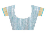 Latest Cotton Saree Stripes Design Polycotton Printed Saree For Women