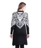 Latest Winter Kurtis Black & White Ankle Length Full Sleeve Winter Kurtis For Womens