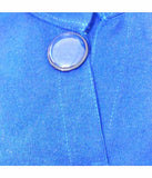 Long Woolen Kurtis Online Plain Blue Toggle Design Winter Kurtis For Womens