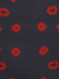 Navy Blue & Red Printed Chiffon Sarees Tie And Dye Zari Woven Work Chiffon Sarees