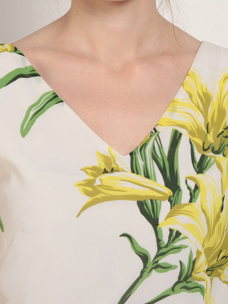 Off-White Floral Printed Maxi Dress | Dresses | Women Dresses Online ...