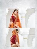 Online Bridal Lehenga Maroon Embroiderd Partywear Ghagra Choli Bridal