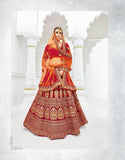 Online Bridal Lehenga Maroon Embroiderd Partywear Ghagra Choli Bridal