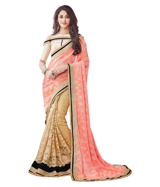 Net Saree With Lace And Embroidery Work Designer Net Sarees