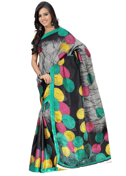 Shop Online Bollywood Black Printed Saree For Women