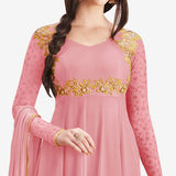 Partywear Embroidered Georgette Anarkali Suit
