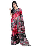 Multicolor Floral Printed Banrasi Art Silk Saree With Blouse Piece