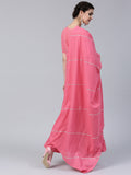 Plain Sharara Suits Pink Solid Kurta Sharara Suits With Long Kameez