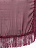 Purple Color Plain Saree Fring Design Saree