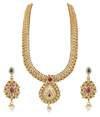 Festive Party Collection New Fashions Golden Necklace Set