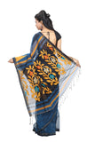 trendy-casual-wear-handloom-sarees-blue-handwoven-sarees-floral-print-work-handwoven-cotton-sarees