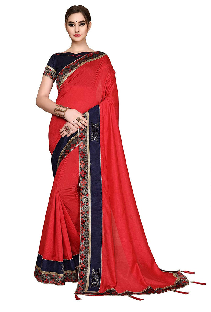 Elegant Red Saree: Exquisite Zarkan Stone Work, Perfect for Parties an –  KotaSilk