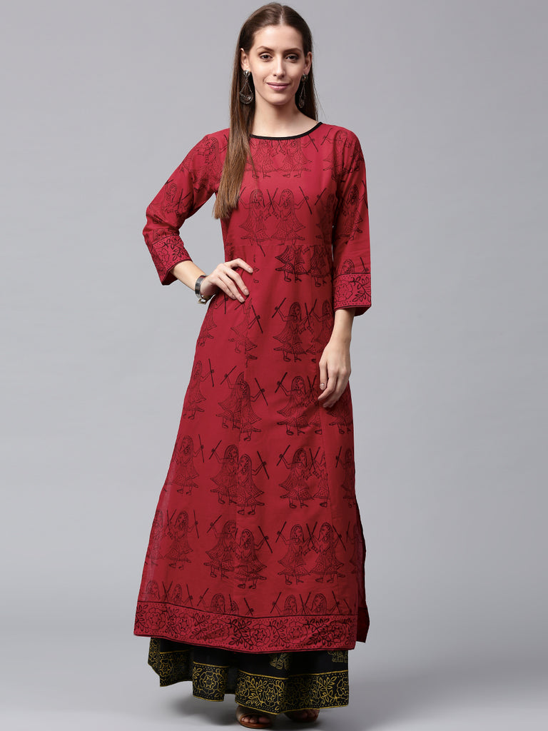 Ethnic Leheriya Kurti With Skirt - Shop online women fashion, indo-western,  ethnic wear, sari, suits, kurtis, watches, gifts.