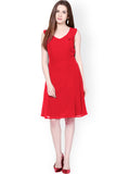 Red Fit & Flare Dress Skater Dress For Valentine's Day Special Dress