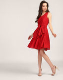 Red Dresses Floral Becky Layered Skater Dress
