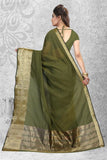 Urban-Naari-21757-Mehendi-Green-Designer-Cotton-Silk-Zari-Embroidered-Saree