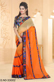 Urban-Naari-21628-Orange-&-Beige-Colored-60-gm-georgette-pedding-Printed-Saree