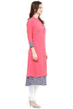 Designer Classy Cotton Pink Kurti For Women