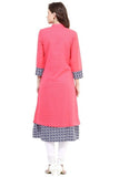 Designer Classy Cotton Pink Kurti For Women