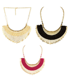 Festive Party Special Jewelry New Design Handicrafts Multicolour Necklace - Set of 3