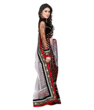 Party wear Designer Net Sarees Multicolor Digital Print & Lace Work Net Saree For Women