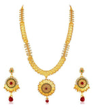 Festive Party Collection Gold Plated Temple Coin Necklace Set