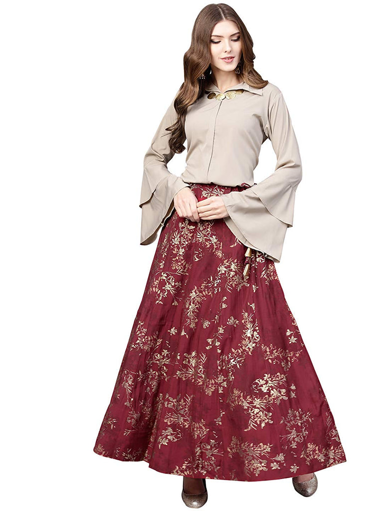 Buy online Floral Crop Top With Long Skirt Set from western wear for Women  by Sera for ₹1139 at 40% off | 2023 Limeroad.com