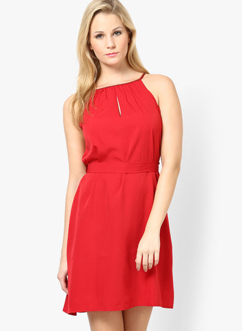 red-colored-solid-shift-dress-designer-off-shoulder-dresses-for-women-sft15
