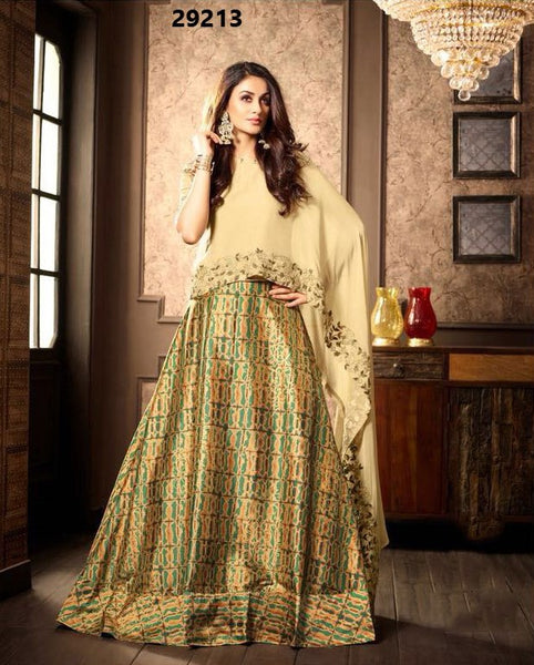 Western Lehenga Online Multi & Beige Printed Lehenga Choli