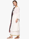 Buy Palazzo Suits Online White Solid Palazzo Kameez With Silk Dupatta Palazzo
