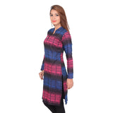 Winter Kurti Online Pink & Blue Full Sleeves Long Woolen Kurtis For Women