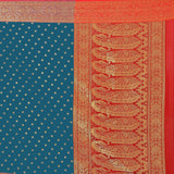 Women's Kanchipuram Cotton Blend Saree With Blouse Piece